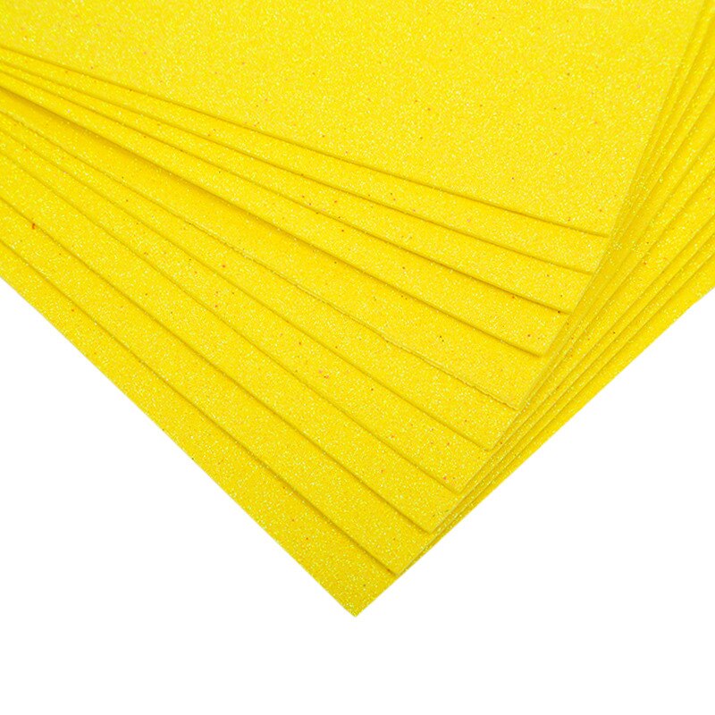 40cm * 60cm eva espuma papel artesanal glitter ouro esponja diy artesanato material multicor flor prop festa de natal papel: Yellow 40x60cm