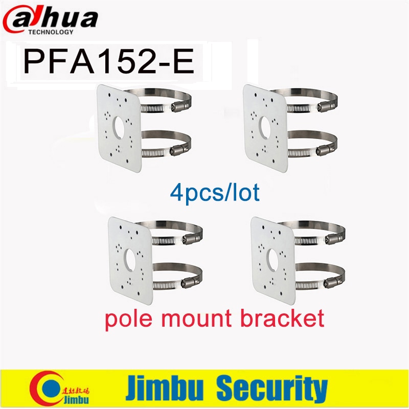 Dahua beslag stangmonteringsbeslag pfa 152-e 4 stk/parti materiale: aluminium pænt & integreret ip kamera