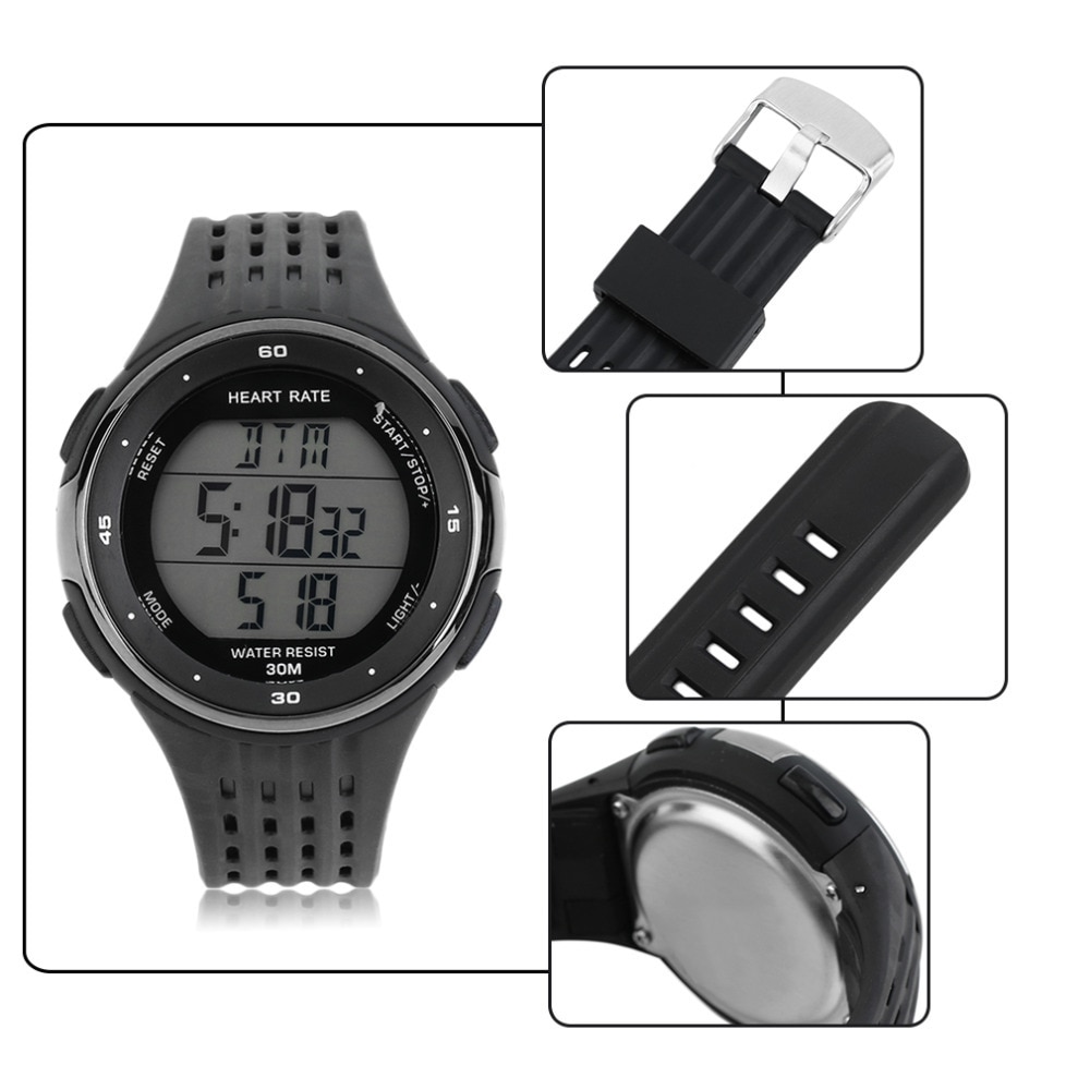 Outdoor Sport Horloges Draadloze Borstband Hartslag Horloges Hartslagmeter Horloge + Borst Riem Set