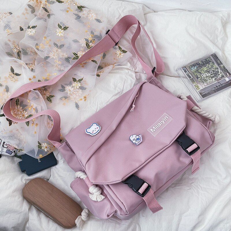 Nylon Tassen Voor Vrouwen Portemonnees En Handtassen Tassen Meisjes Vrouwelijke Casual Shoppers Leuke Messenger College Portefeuilles
