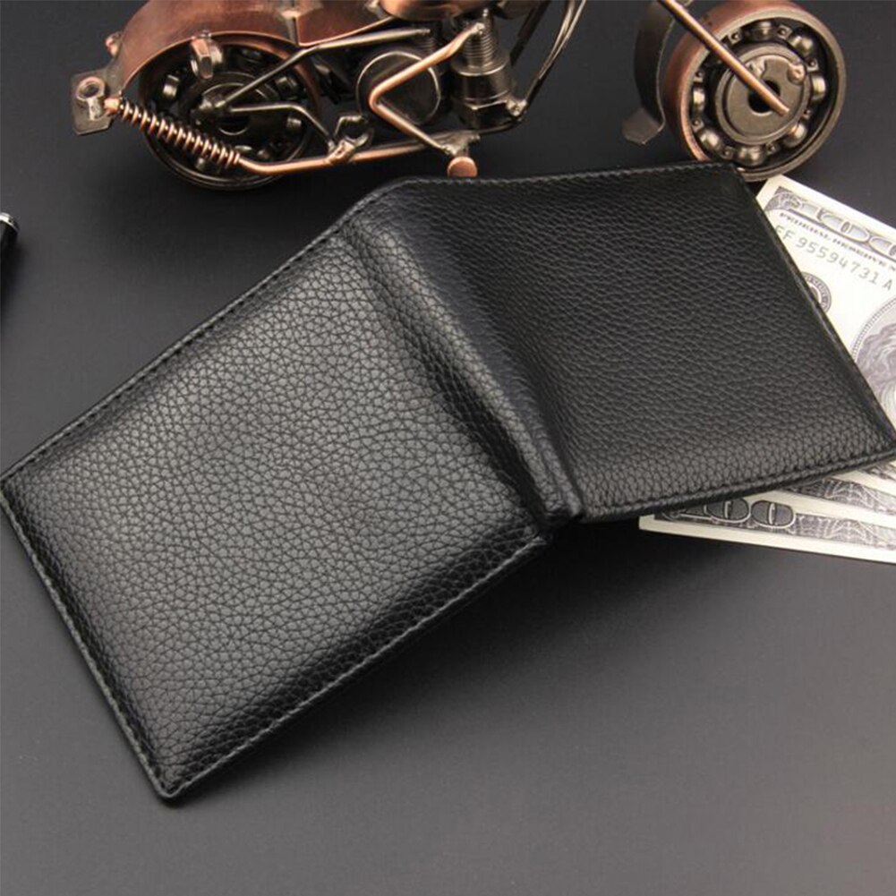 Praktische Coin Kaarthouder Draagbare Portemonnee Slanke Klassieke Pu Lederen Eenvoudige Mannen Portemonnee Pocket Bifold Casual Multi Innerlijke Slots