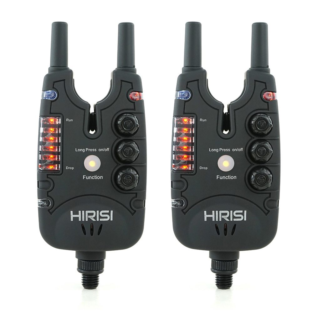 Hirisi Carp Fishing Bite Alarms with LED Light, Adjustable Volume, Tone, Sensitivity Fishing Bite Indicators B150: Orange