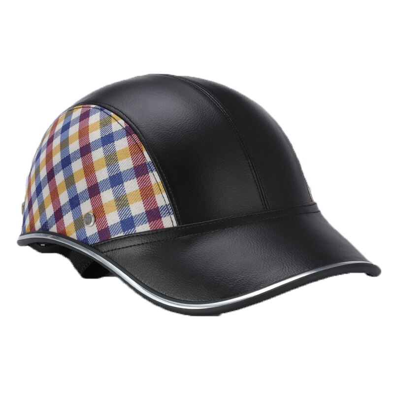 Abs + pu hjelm baseball cap udendørs cykling halv åben ansigt universal beskyttende: 5