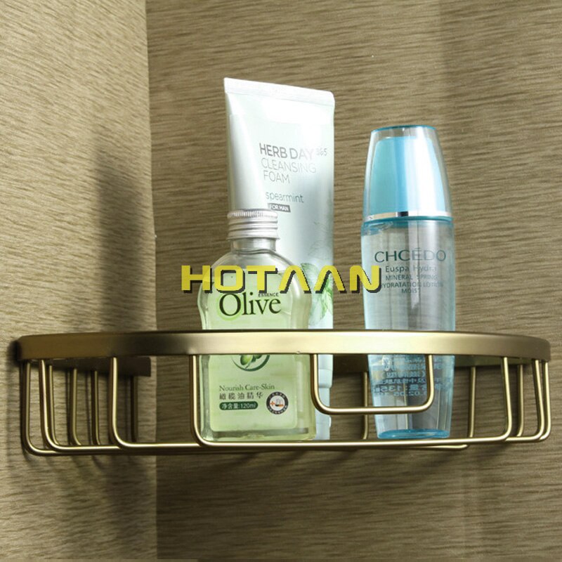 Wall Mounted Antique finish aluminum Bathroom Shower shampoo Shelf Basket Holder single Layer YT-7018