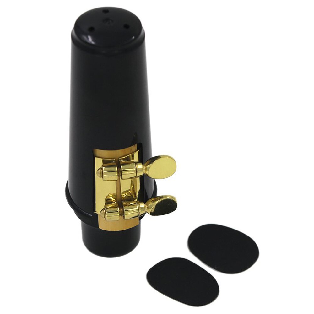 Alto Sax Saxofoon Mondstuk Plastic met Cap Metalen Gesp Reed Mondstuk Patches Pads Kussens