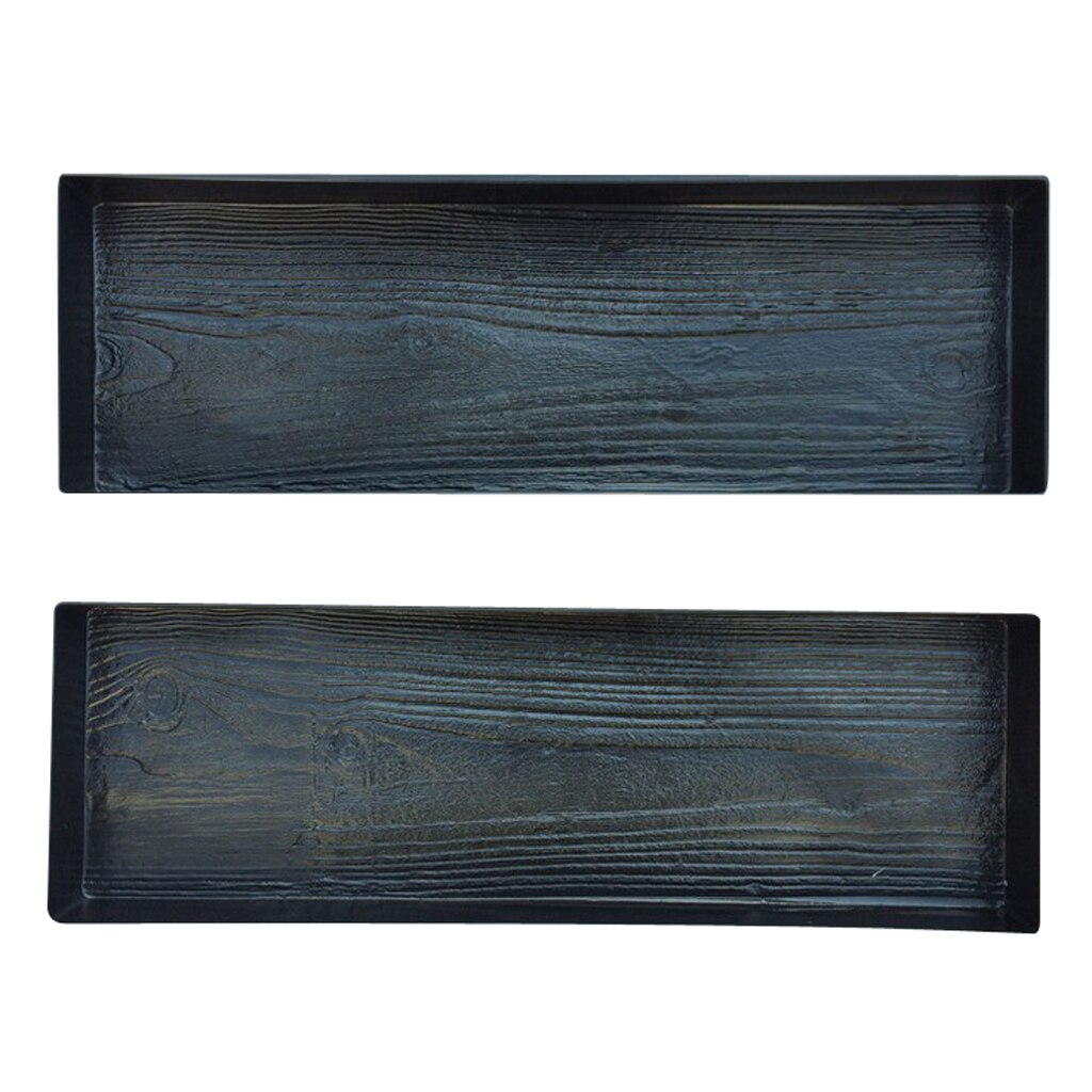 2pcs Wooden Mould Stepping Stones Stepping Wood Grain Stone Form