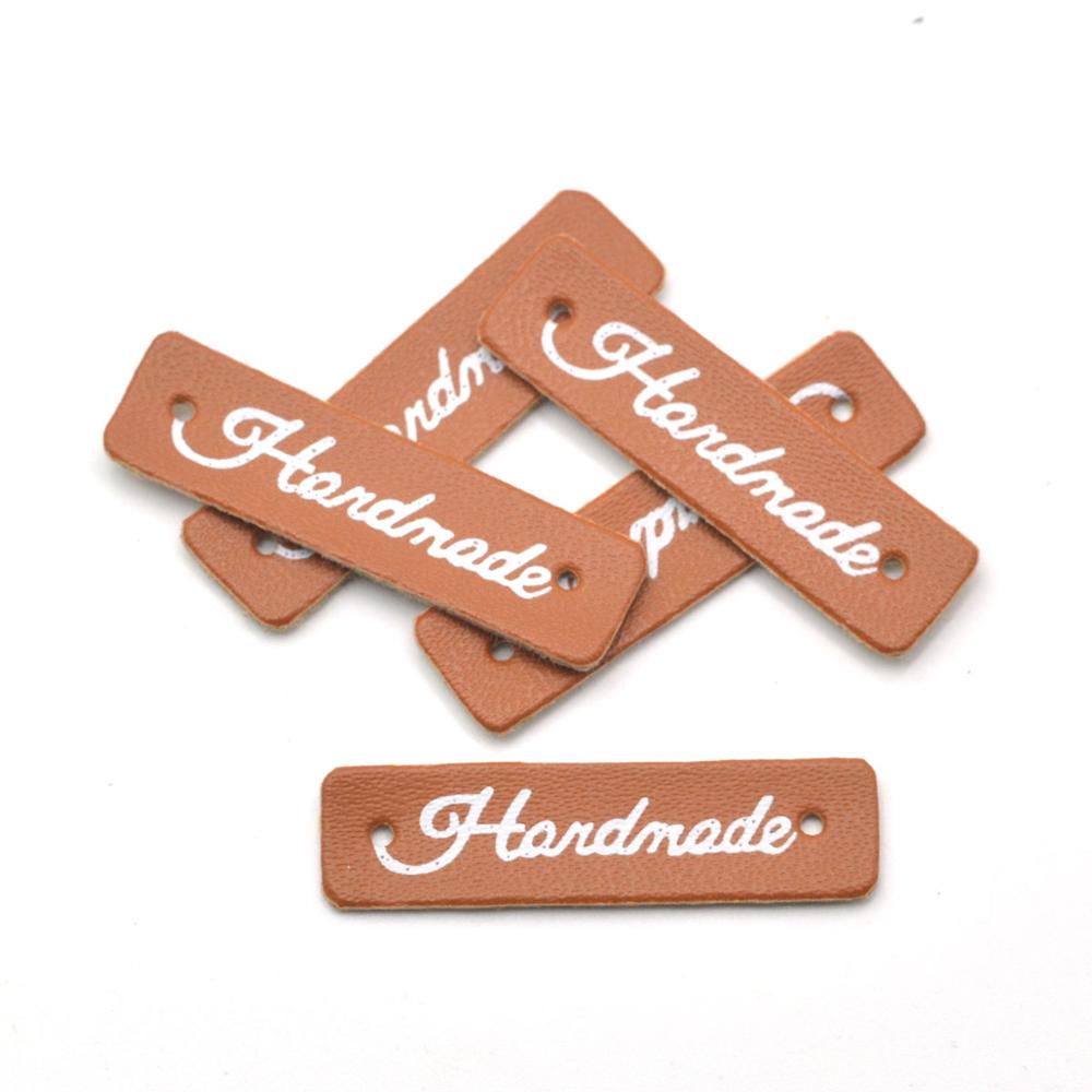 30Stck Handgemachte Etiketten Stichworte Kleidung Bekleidung PU Leder Etikett Hand gemacht Jeans Taschen DIY Handwerk betroffen NäHenne Liefert: Nein.4-4.1cm x1.1cm