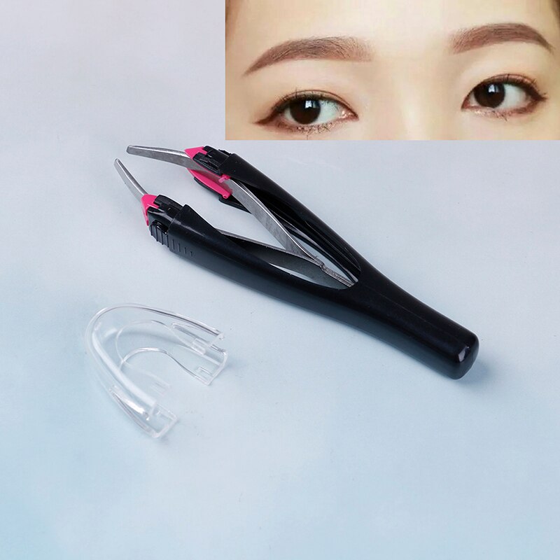 Automatic Stainless Steel Retractable Eyebrow Tweezers Face Hair Removal Trimmer Eyelash Clip Cosmetic Beauty Makeup Tool