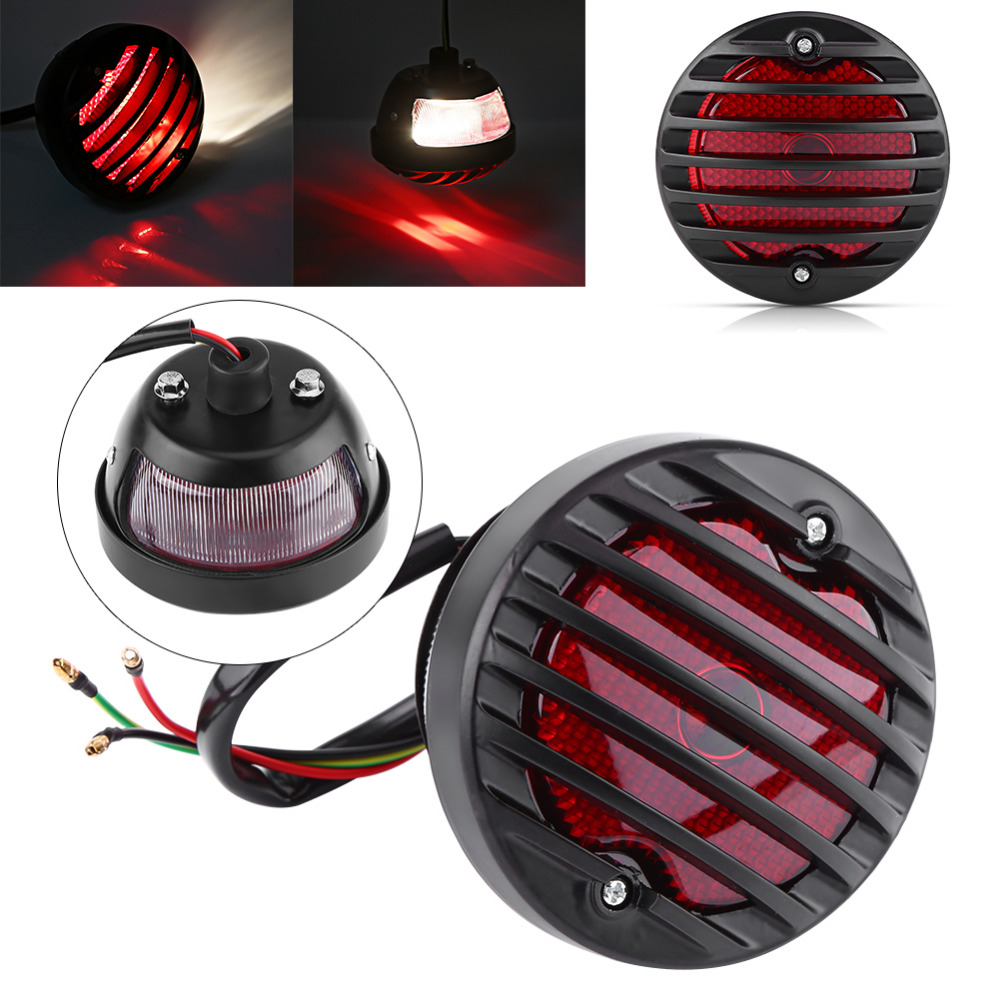 Round Motorcycle Tail Brake Light For Harley Bobber Chopper Scooters ATV 12V 20W Motorcycle Accessories