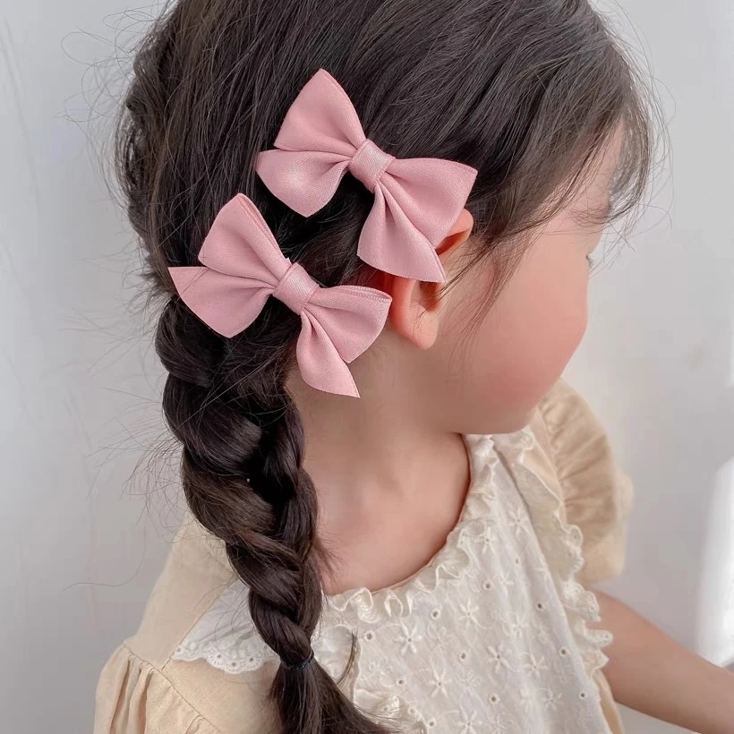 Pinza para el pelo con lazo de 2 piezas, pinzas para el pelo de flores elegantes para niños y mujeres, conjunto de accesorios para el cabello con horquillas, accesorios Bair de estilo coreano