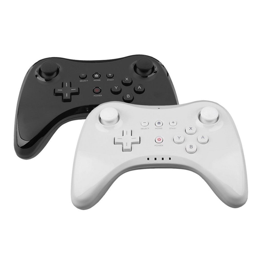 Ergonomic Wireless Controller Gamepad Joypad Joystick Remote Black Wireless Controller Suitable for Nintend Wii U Pro