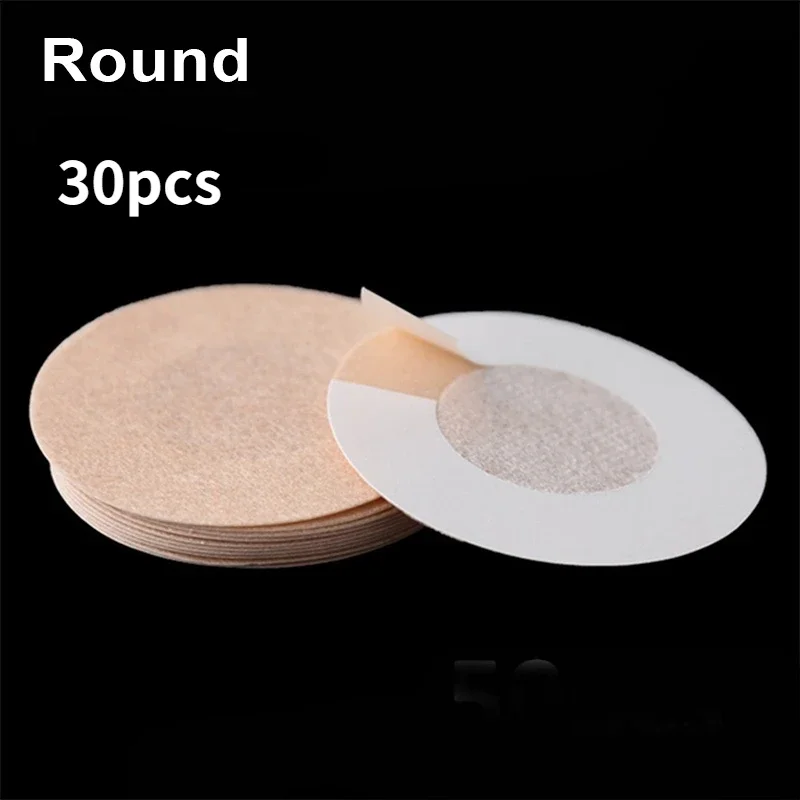 Niet-geweven onzichtbare tepelpasteitjes Borstlift Tape Overlays op BH Stickers Borst Eenmalige tepelhoezen Pads Accessoires: Bruin