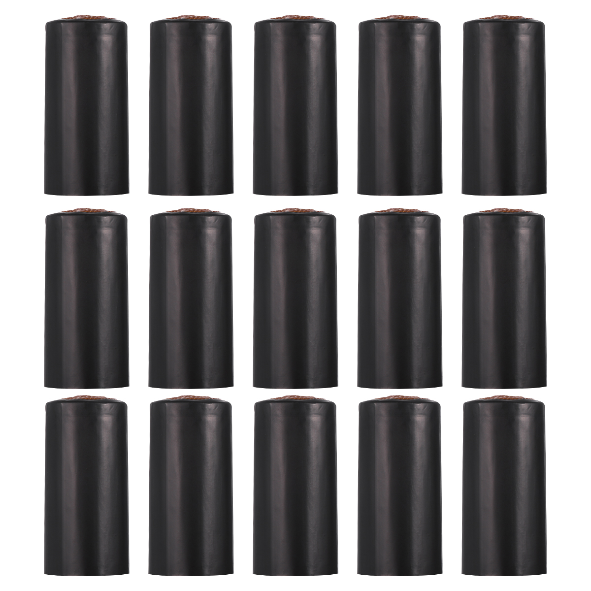 Capsules thermorétractables pour bouteille de vin, 100 pièces, Film thermorétractable pour bouteille à bouche droite: Black