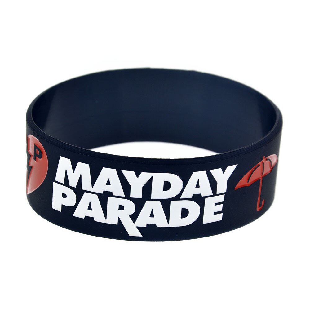 1PC Mayday Parade Silikon Armband 1 Zoll Breite für Musik Konzert
