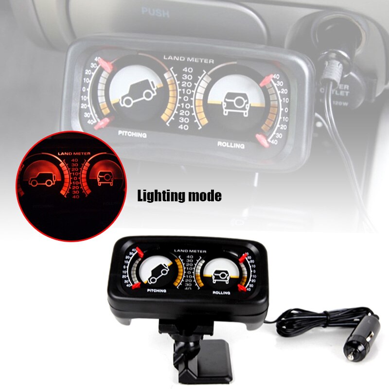 Pantalla de alarma con código de error para coche, pantalla HUD Head-Up, pantalla LCD de alta definición, indicador de inclinación, medidor de tierra con luz LED para Off-Ro