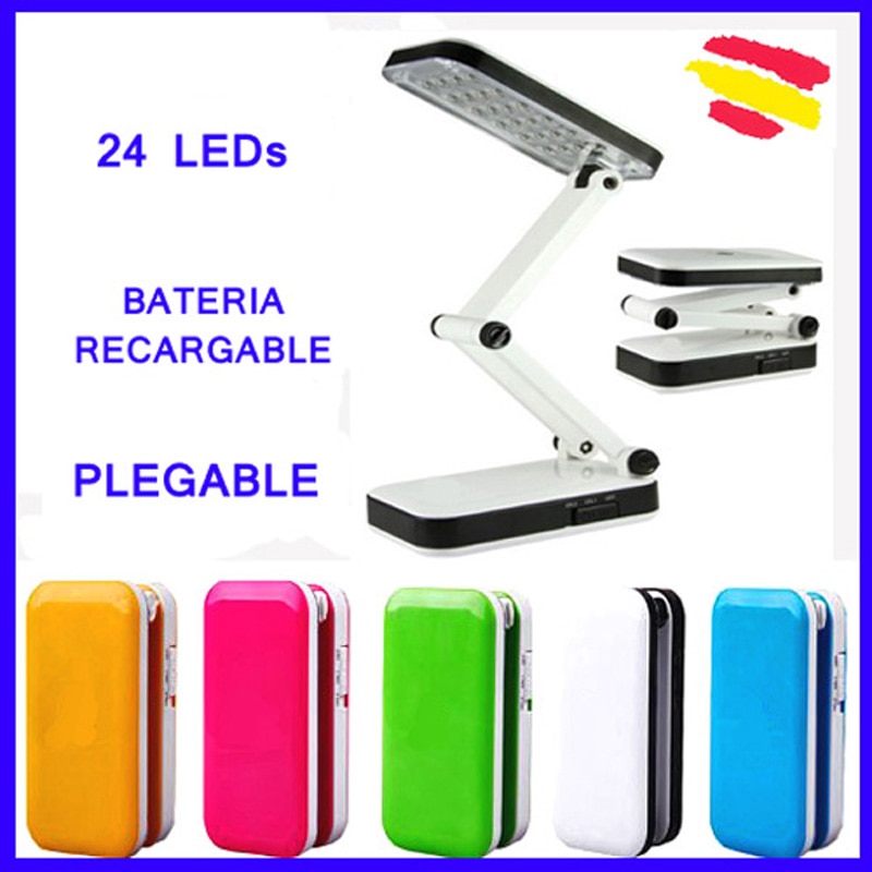 Lamp Flexo 24 Leds Opvouwbare Oplaadbare Batterij Zonder Kabels Led Kleur Wit Hoge Helderheid Draagbare Bureaulamp