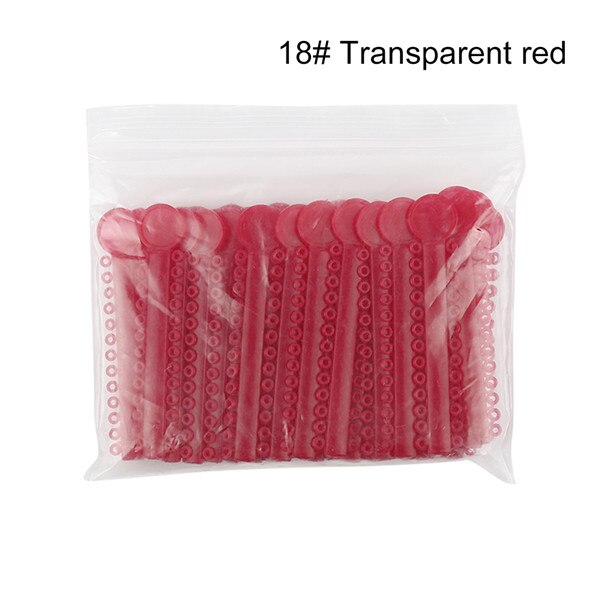 Y & W & F 40 pcs/pack liens de Ligature élastomère dentaire orthodontie élastiques bandes de caoutchouc soins des dents couleur vive soins buccaux: Rose