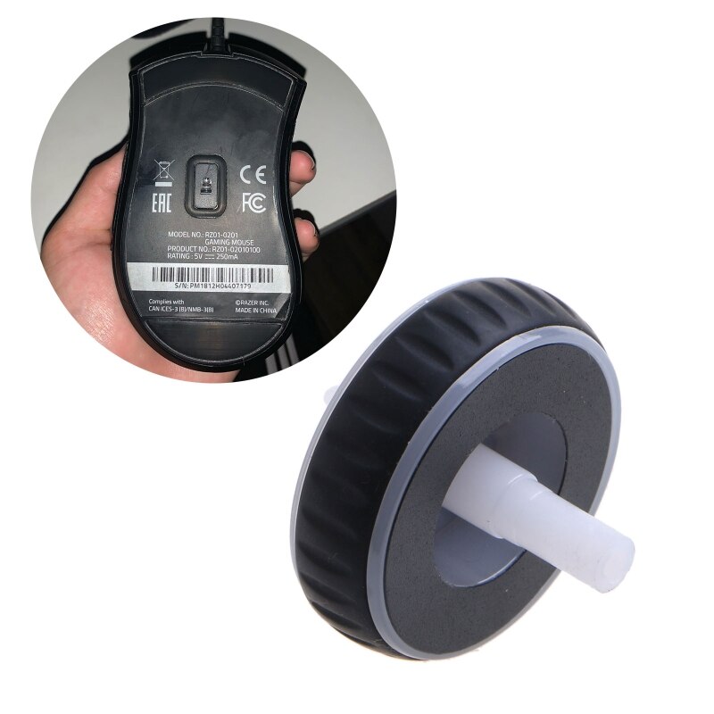 Mouse Scroll Wheel Mouse Pulley Roller Repair Parts for Razer Deathadder 6400dpi Edition Mouse Black Accessories