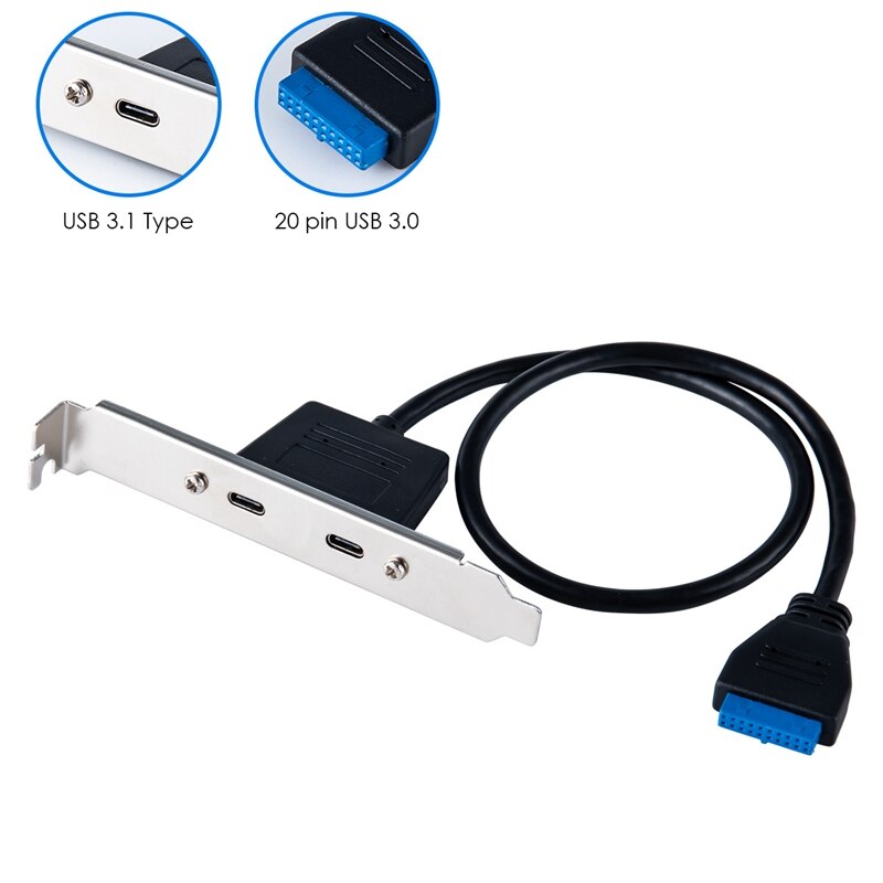 Usb C 3.1 Terug Panel Uitbreiding Beugel Om 20-Pin... – Grandado