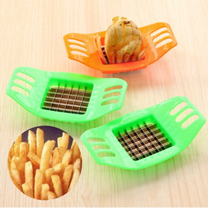 Frietsnijder, roestvrijstalen aardappelsnijder, groentesnijder, aardappelhakker, snijmachine, keukengadgets, gereedschap