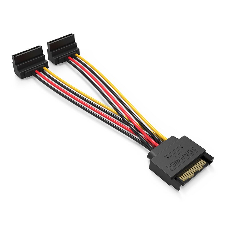 Cabo Divisor SATA 5 Portas - 53cm - Conexão Para HDD/SSD - Fonte Alimentação