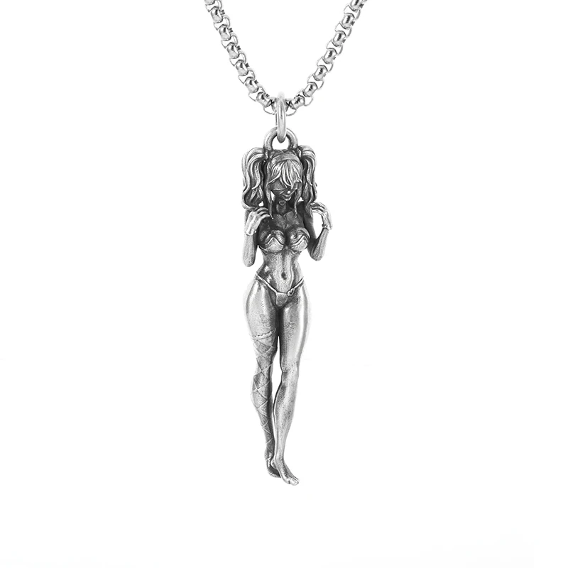 Collar gótico Vintage de la guadaña de Reaper, colgante del diablo fantasma de la vida, personalidad de los hombres, tendencia de Halloween, de joyería