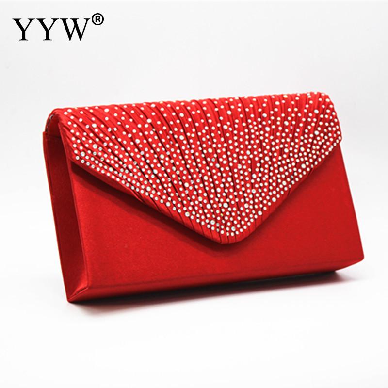 Purple Women Wedding Clutch Luxury Handbag Women Bags Clutch Female Yellow Summer Clutches Female Evening Prom Bag: red