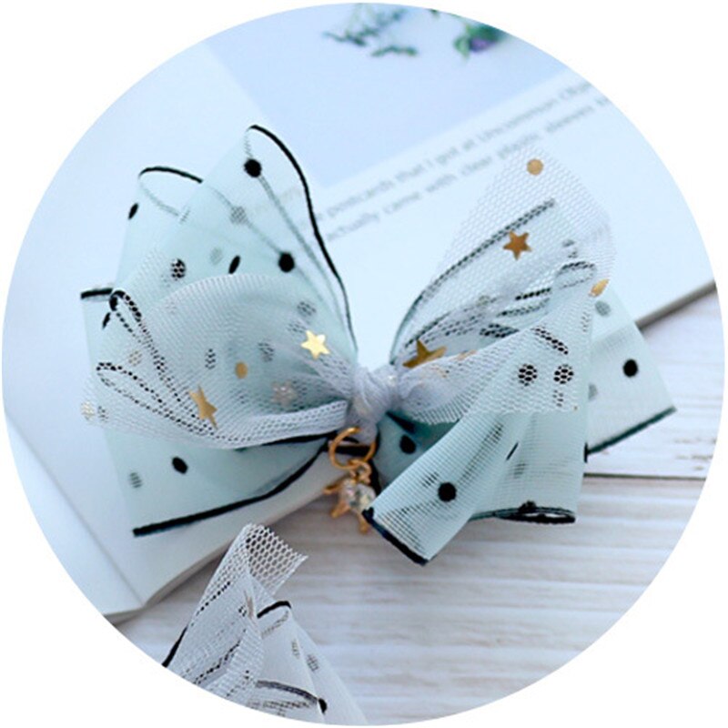 chapeaux enfant princesse pinces à cheveux bandeaux accessoires de cheveux dentelle strass Bow hairgrip épingle à cheveux pour bébé mignon: Bleu