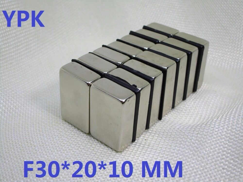 1 5 10 Stks/partij N35 Neodymium Magneet 30*20*10 Sterke Mm Zeldzame Aarde Permanente Magneet 30X20X10 Ndfeb Magneet 30X20X10