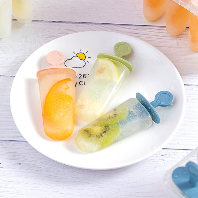 8 Grid DIY Ice Cream Molds Cool Freezing Tray Maker X7JE