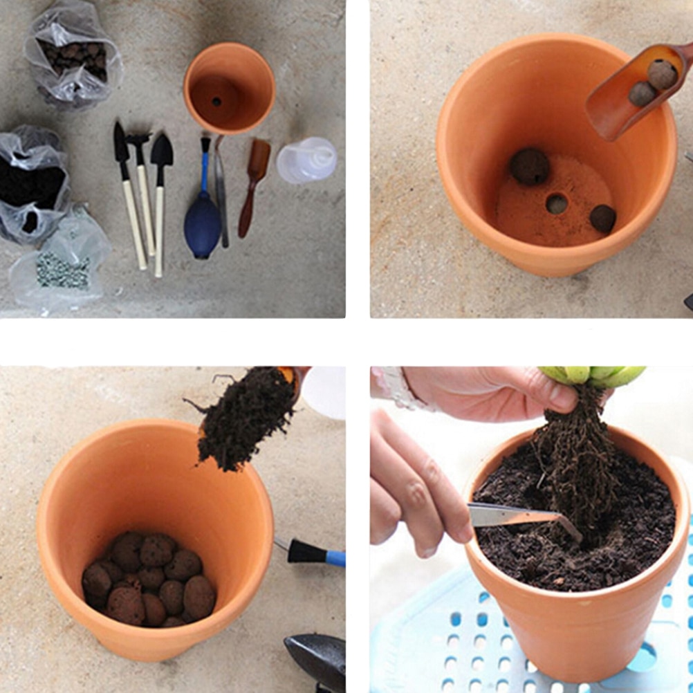 12 stk mini terrakottagryte leire keramiske keramikkplanter kaktus blomsterpotter saftige barnehagepotter flotte for planter håndverk favør