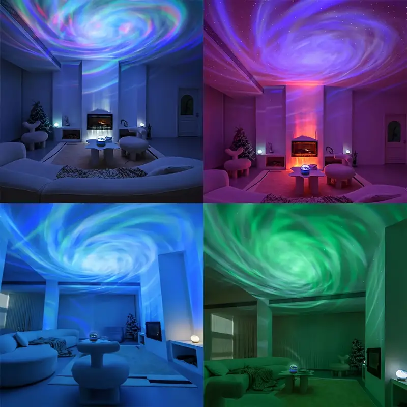 proyector LED de galaxia, luz colorida de cielo galaxia, decoración para de Navidad, proyector de luz nocturna para dormitorio, decoración para habitación de niños