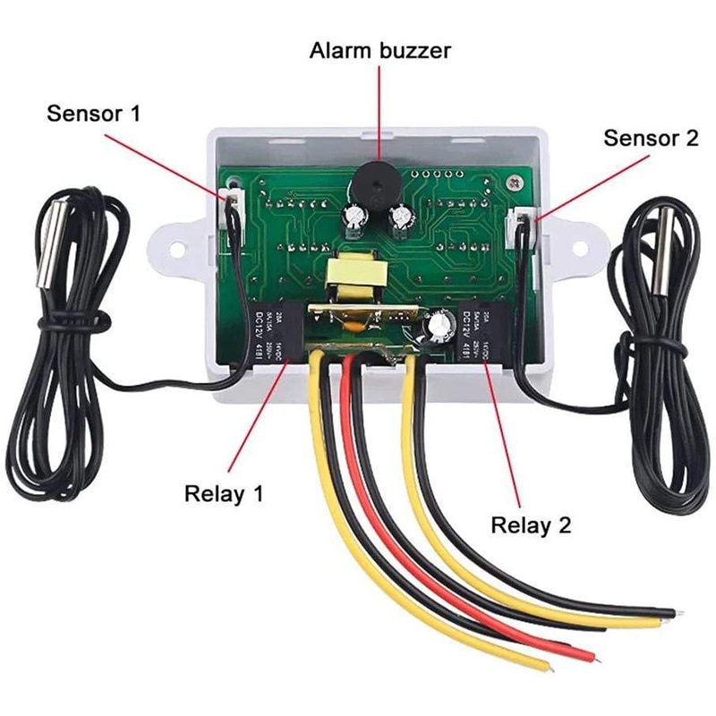 W1099 Digital Temperature Humidity Controller Egg Incubator Thermostat Humidity Controller Regulator Heating Cooling Control