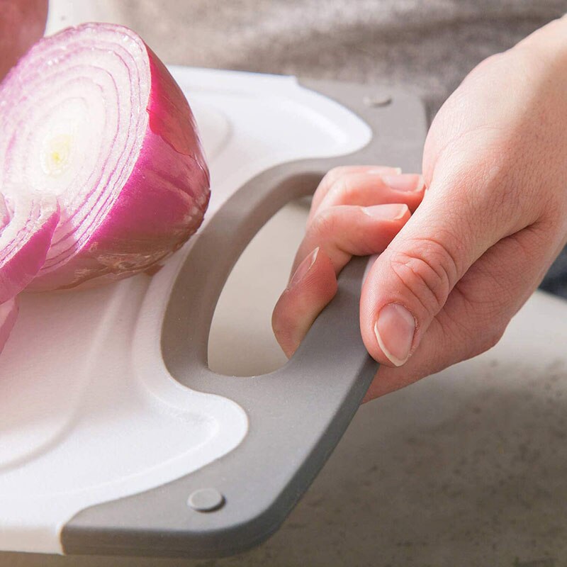 1/3PCS Kitchen Cutting Board Set Juice Grooves with Easy-Grip Handles BPA-Free Non-Porous Dishwasher Safe HG99