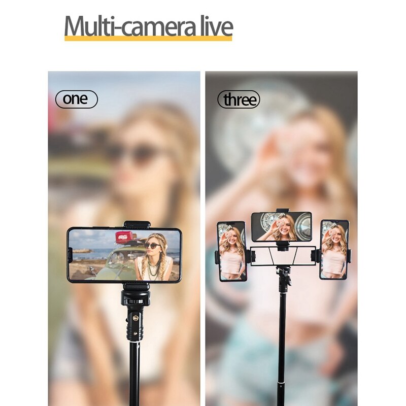 Mobiel statief telefoon statief foto live-uitzending smartphone statief zaklamp ondersteuning statief adapter voor android