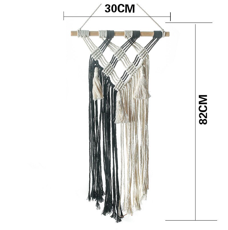 Boho Room Macrame Wall Decor Handmade Woven Wall Tapestry For Bedroom Living Room Decoration Bohemian Geometric Art Decor: macrame decor