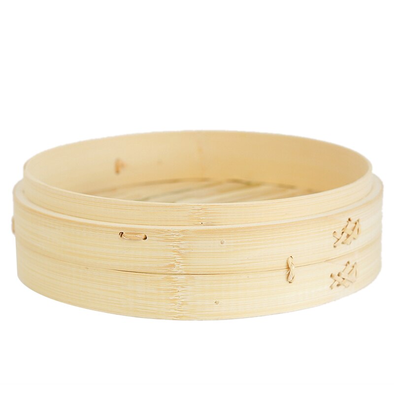 Vaporera de bambú de 12 pulgadas, tradicional de la cesta, cocina de alimentos, ideal para albóndigas, verduras, pollo, arroz al vapor-Natural