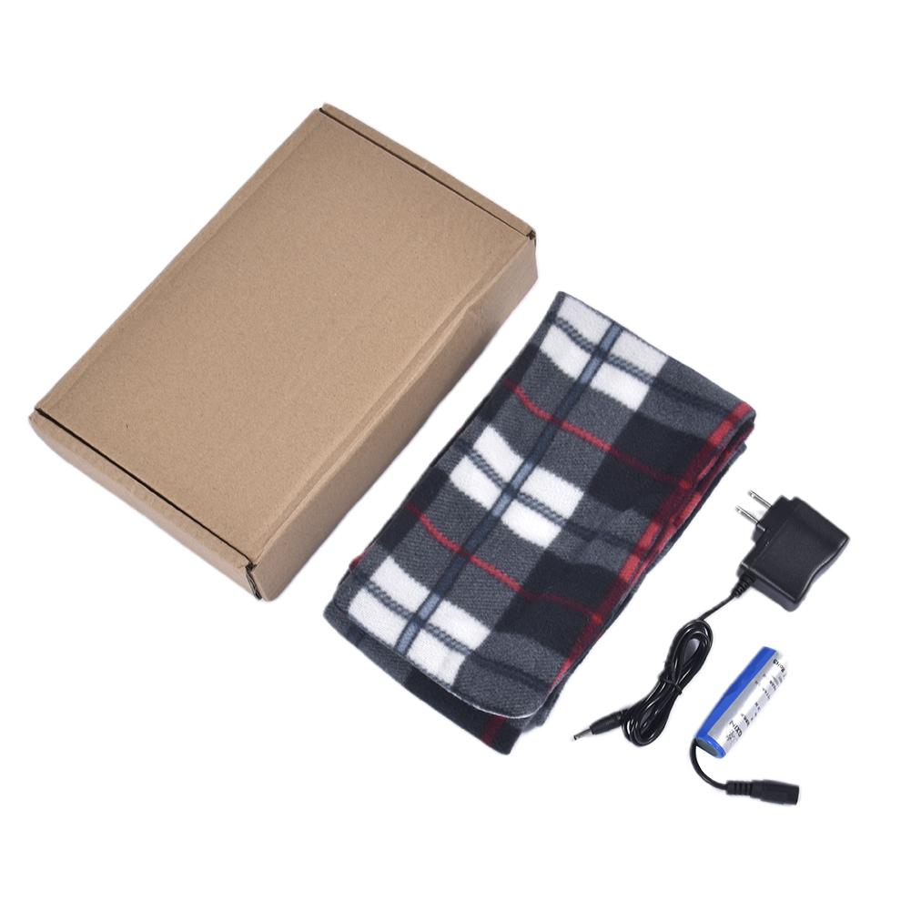 150X14cm Electric Heating Scarf Scarves Fleece Cosy Warm Scarf Shawl Heating Winter Blanket with Battery Box USB Electric Scarf