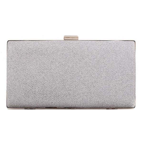 Kvinde aftentaske kvinder diamant rhinestone clutch krystal dag clutch firkantet form hård skal, sort