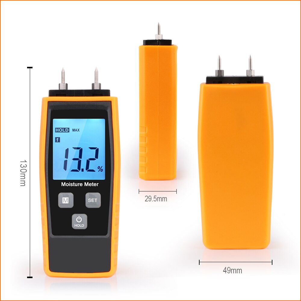 RZ Wood Moisture Meter Digital Wood Moisture Meter Concrete 0-80% Emt01 Lumber Woodworking Humidity Meter Moisture Meter