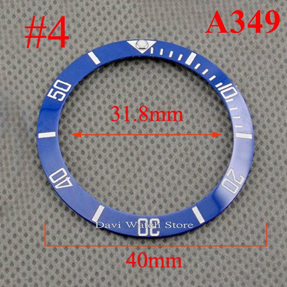 38/40mm Red Blue Ceramic Fit GMT Automatic Movement Mens Watch Bezel: A349-4