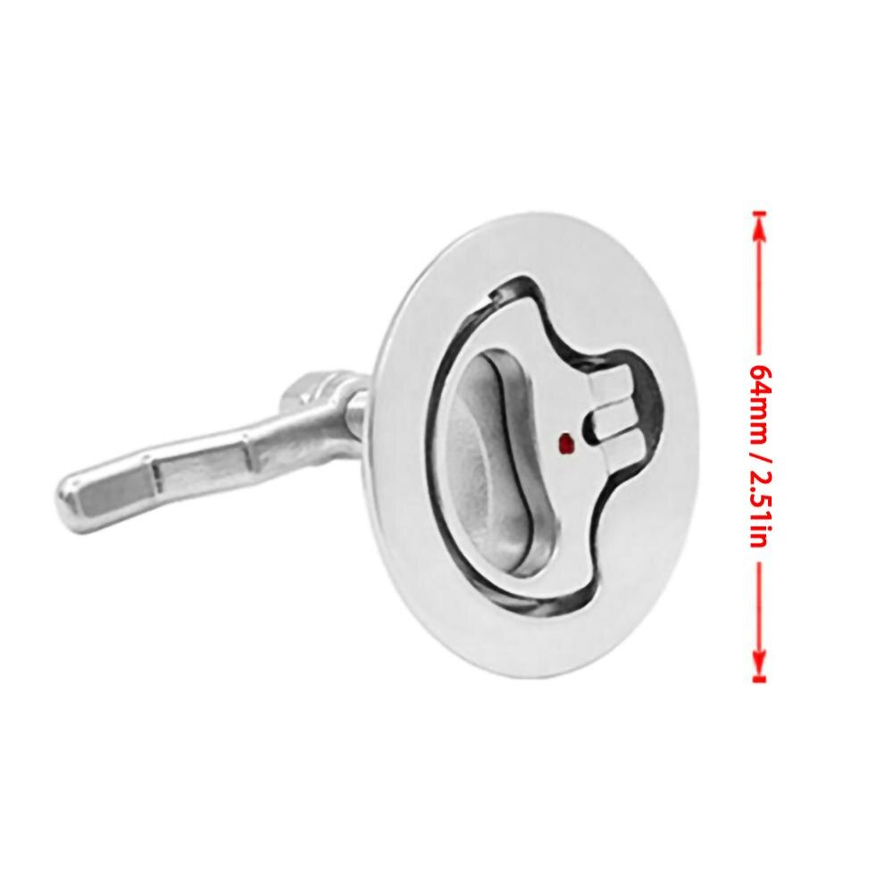 thumbnail image 2 of Large Marine Grade 316 Stainless Steel Flush Hatch Latch - Adjustable Locking Lift Handle For Boats 2 of 14
