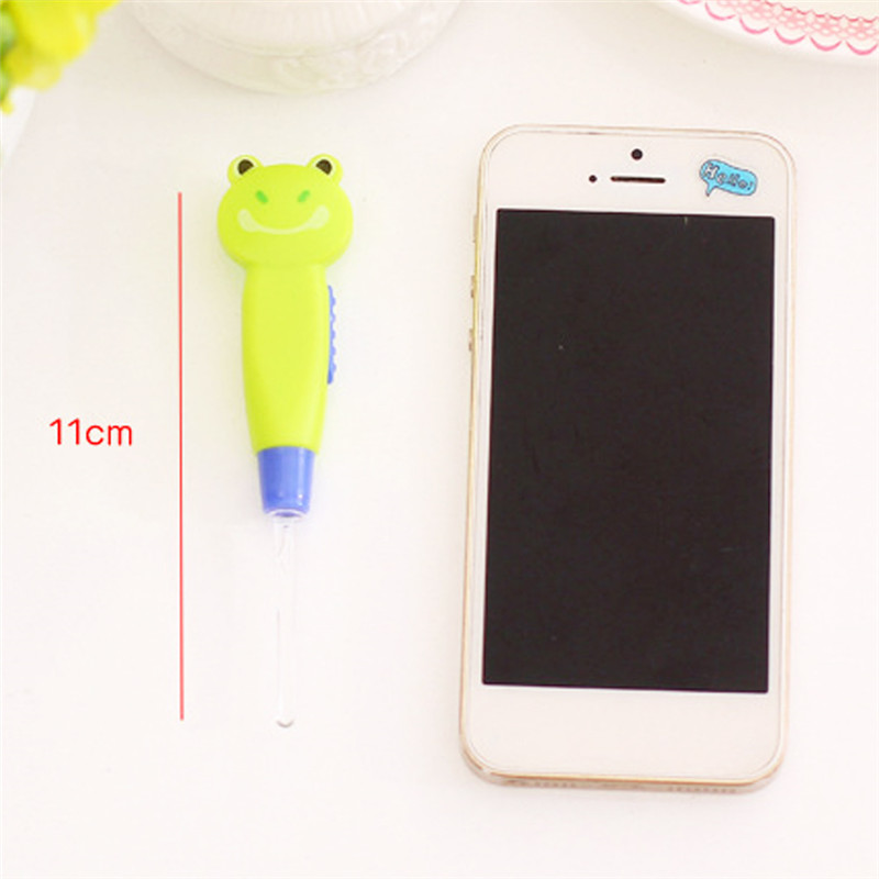 Oor Lepel Reiniging Met Led Verlichting Leuke Cartoon Dier Afneembare Oorsmeer Remover Tool Veiligheid Cleaner Lepel Voor Kinderen Gezondheid