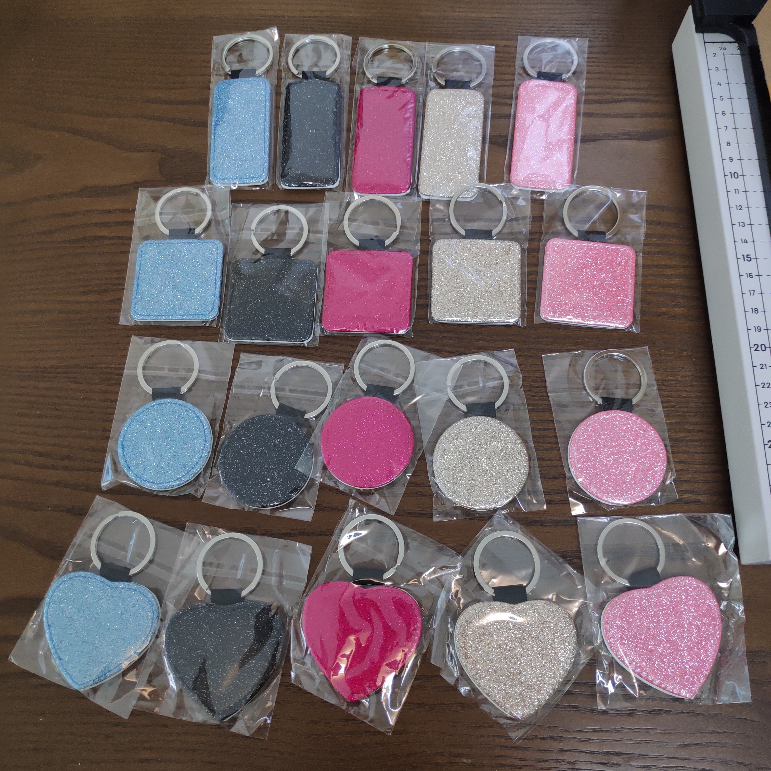 Gratis Shipping10pcs Leeg Sublimatie Bling Lederen Hanger Tags Sleutelhangers Diy Afdrukken Sublimatie Inkt Transfer Papier Afdrukken