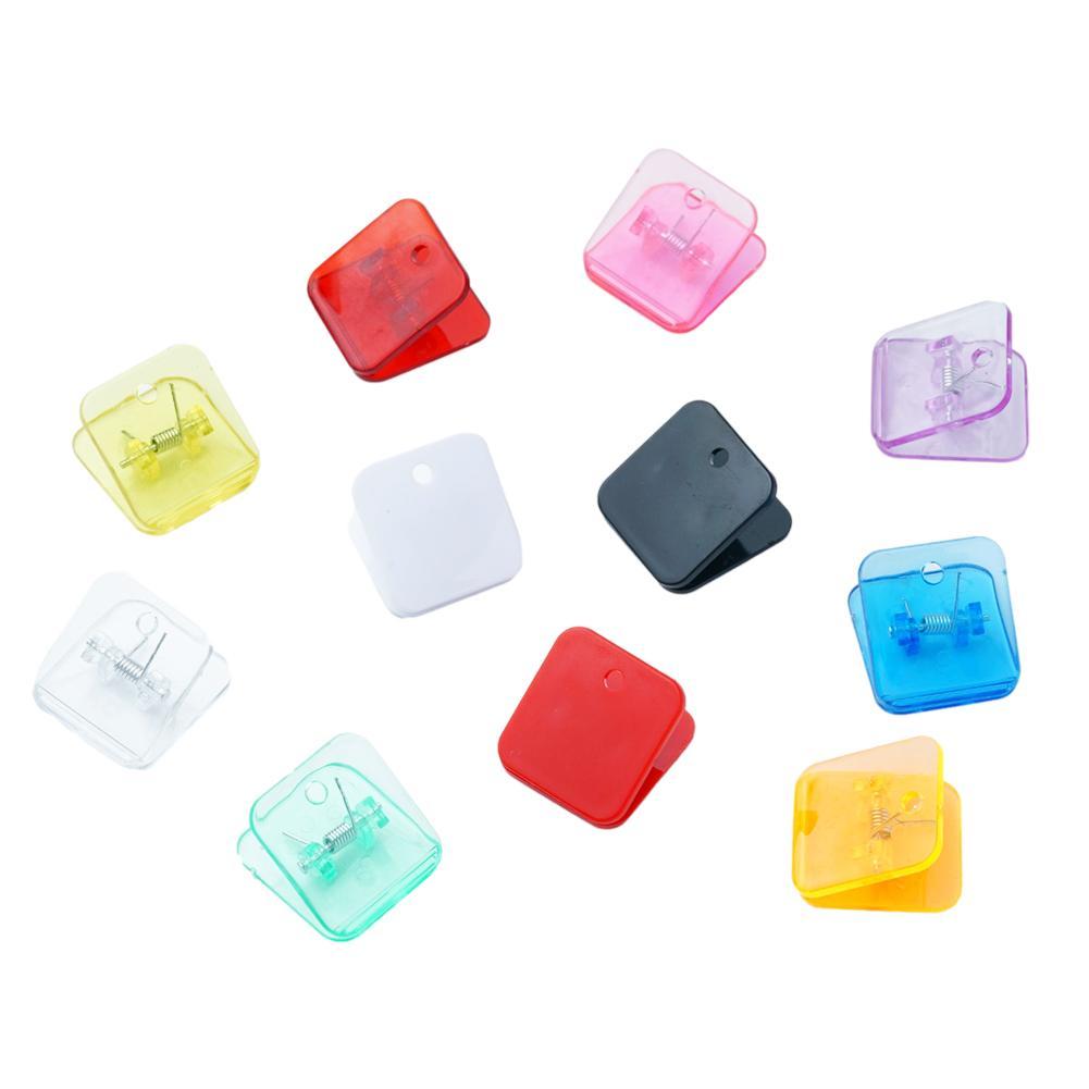 4Pcs Multicolor Acrylic Clamp Paper Clips Ticket Holder Paper Documents Organizer Bookmark Binder Clip