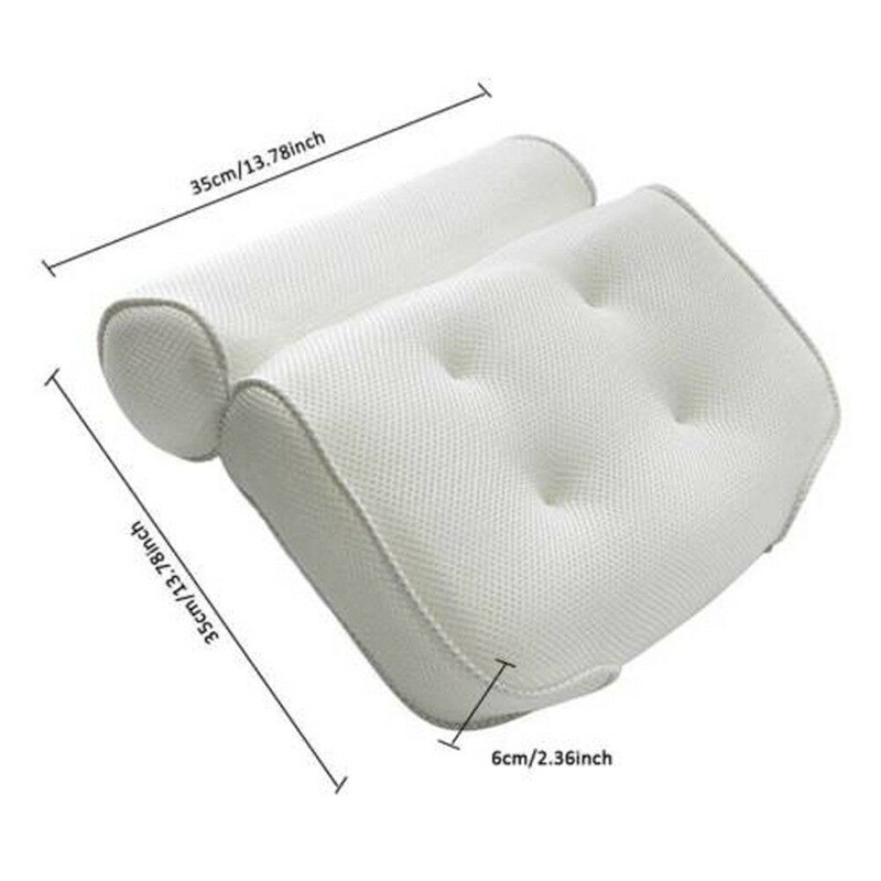 Luxury Home Bath Pillow Deep Cushion Non Slip Luxury Bathtub Neck Support