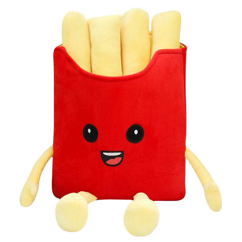 Niedlichen Cartoon Plüsch Hamburger Französisch Frites Huhn Bein Spielzeug Gefüllte Lebensmittel Popcorn Pizza Kissen Kissen Kinder Spielzeug Geburtstag