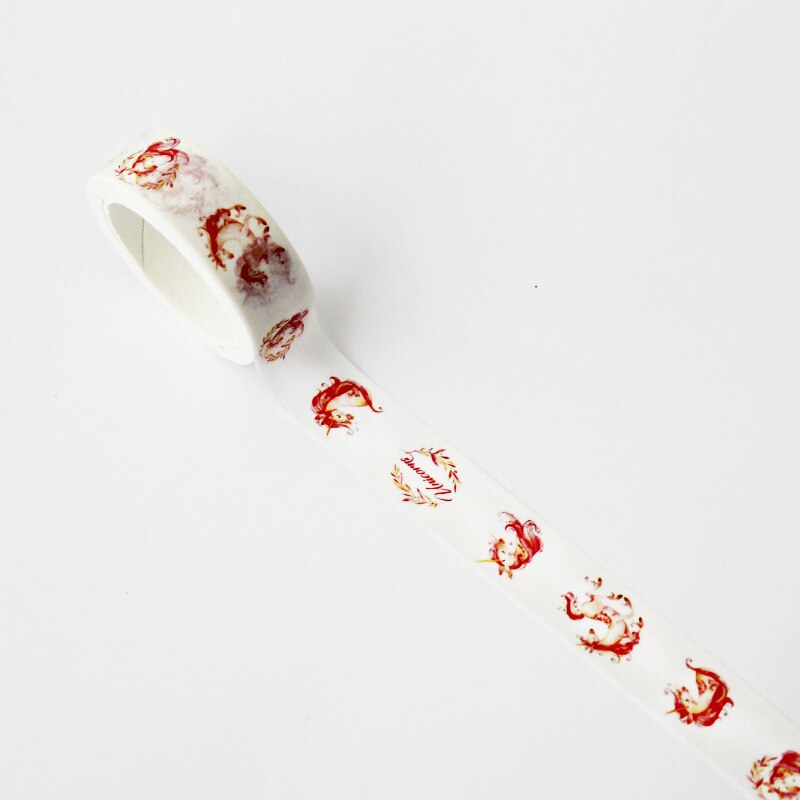 15Mm X 7M Roze Fall Eenhoorn Papier Leuke Washi Tape Japanse Briefpapier Decoratieve Afplakband Stickers Scrapbooking: B