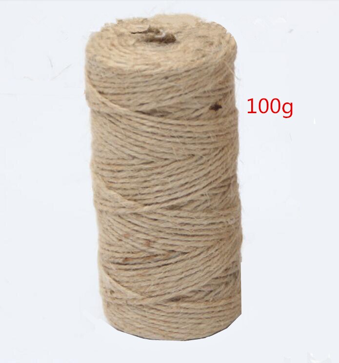Natuurlijk Jute Touw - 100g / 50g - Duurzaam Garen voor Knutselen, Tuinieren, Verpakken: 100g