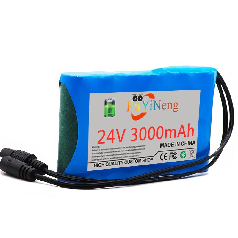 24V battery pack 6s1p 3000mAh 18650 Rechargeable Lithium Ion battery pack capacity DC 25.2V 3000mAh CCTV Cam Monitor